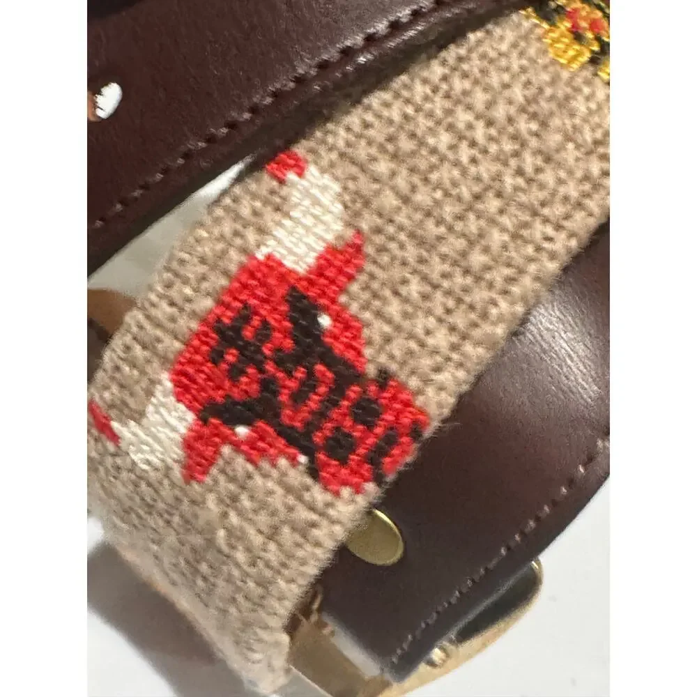 Chicago Sport Teams Needlepoint Logos Belt Size 29